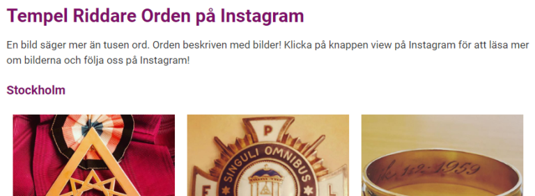 Tempel Riddare Orden på Instagram