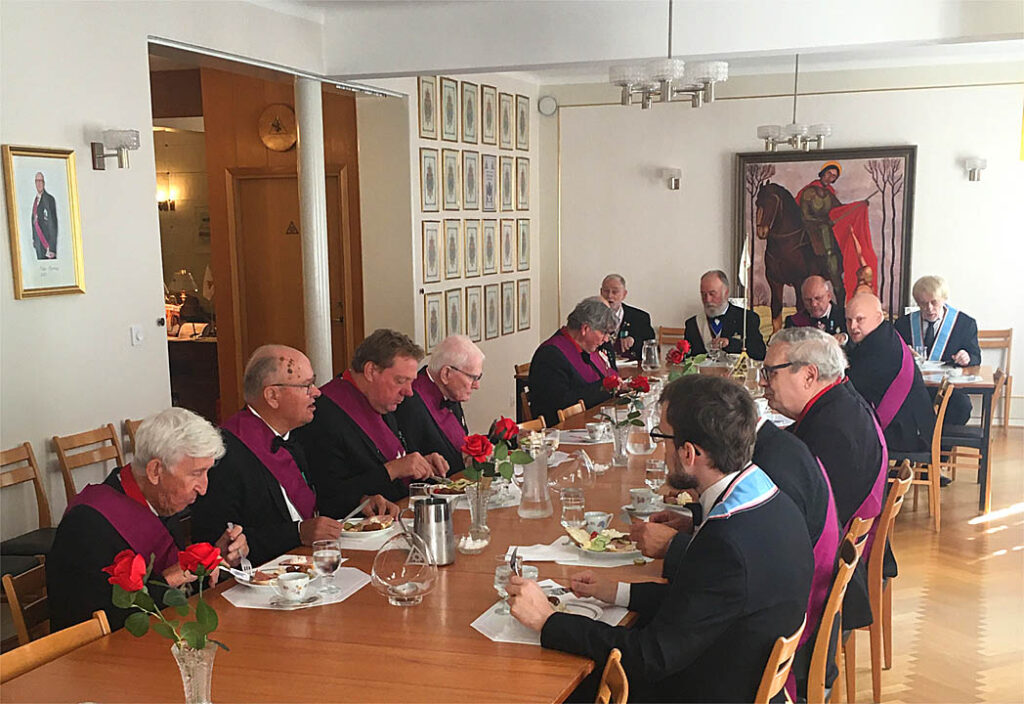 Brödramåltid vid Jans reception